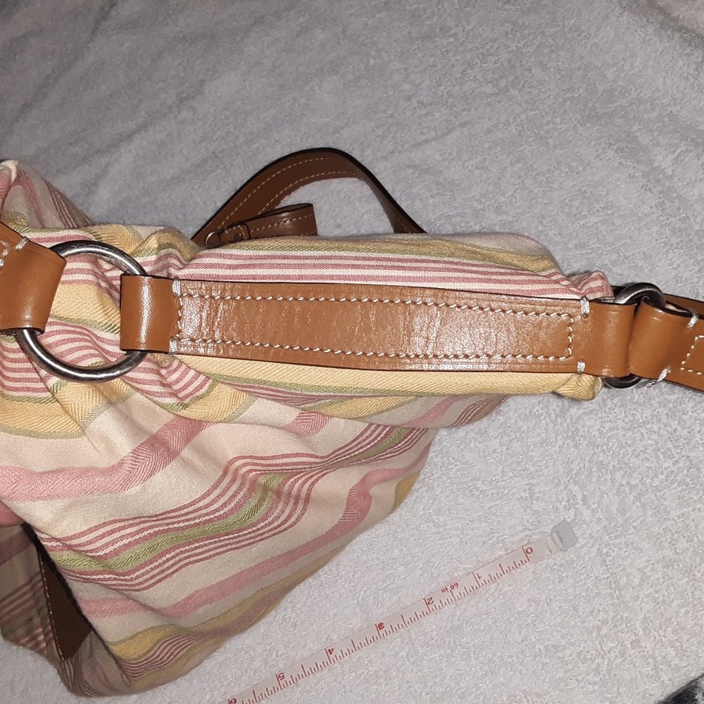 3/$24! Fossil 75082 Key Striped Multi Colored Canvas - Picture 6 of 6